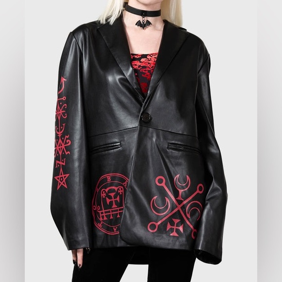 Killstar Jackets & Blazers - Killstar Zepar Faux Leather Jacket